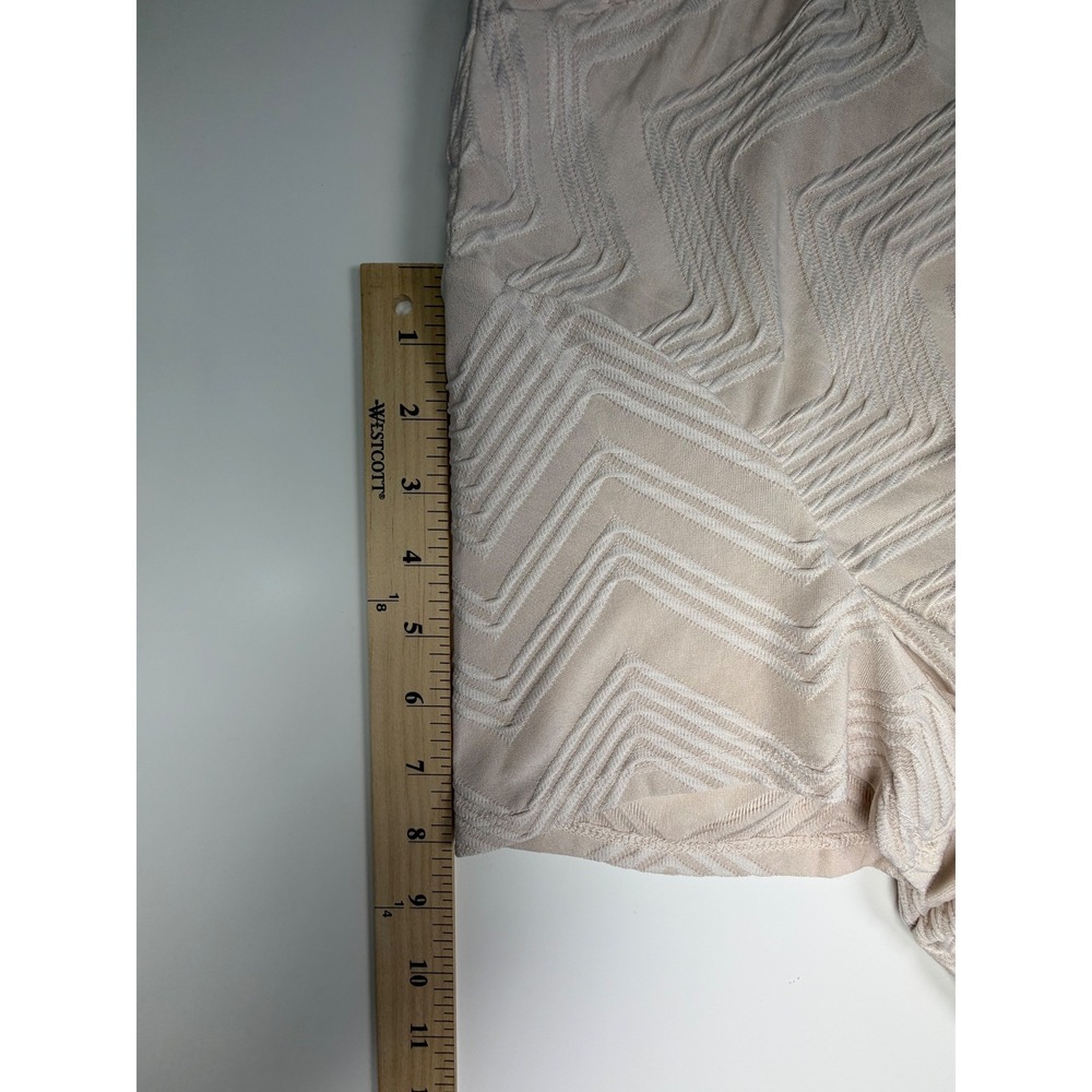 Philosophy Republic Clothing Womens 1X Cream Chevron Textured Blouse Top - Picture 8 of 9
